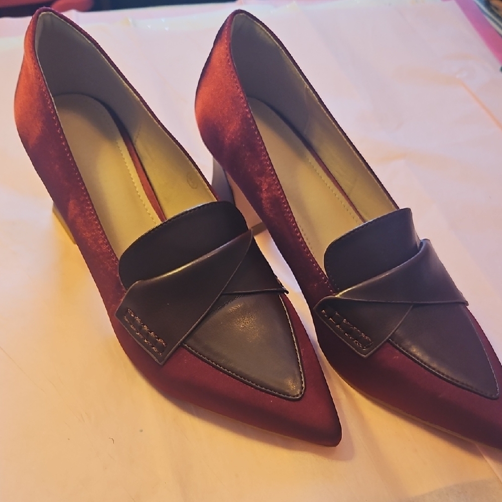 Elegant Red wine color Women's shoes